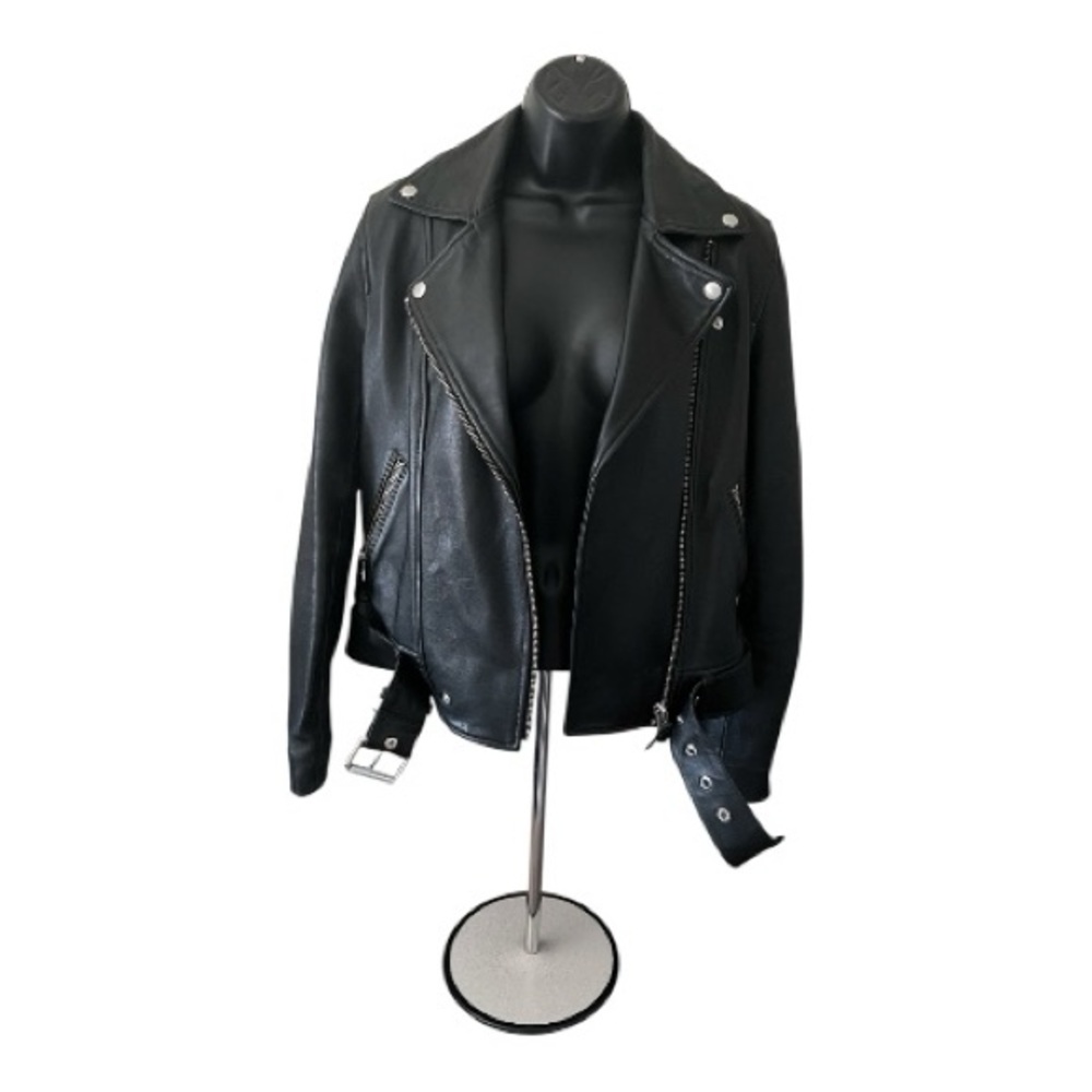 🖤Authentic Mackage Black Leather Moto Jacket (Women’s) - Picture 4 of 12